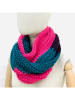 MILANO AMOUR Loop-Schal in Petrol/ Pink/ Bordeaux - (L)128 x (B)25 cm
