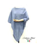 MILANO AMOUR Poncho in Hellblau