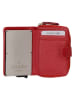 Charm Leder-Geldbörse in Rot - (B)7 x (H)11 x (T)3 cm