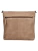 HIDE & STITCHES Leren schoudertas beige - (B)26 x (H)25 x (D)4 cm