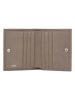Charm Leren portemonnee taupe - (B)10,5 x (H)9 x (D)1,5 cm