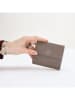 Charm Leren portemonnee taupe - (B)10,5 x (H)9 x (D)1,5 cm