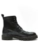 British Passport Leder-Boots in Schwarz