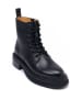 British Passport Leder-Boots in Schwarz