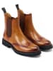 British Passport Leder-Chelsea-Boots in Hellbraun