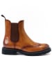 British Passport Leder-Chelsea-Boots in Hellbraun