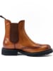 British Passport Leder-Chelsea-Boots in Hellbraun