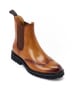British Passport Leder-Chelsea-Boots in Hellbraun