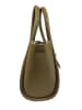 Florence Bags Leder-Henkeltasche "Davro" in Khaki - (B)22 x (H)18 x (T)12 cm