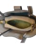 Florence Bags Leder-Henkeltasche "Davro" in Khaki - (B)22 x (H)18 x (T)12 cm