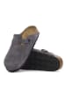 Birkenstock Leren clogs "Boston" grijs - wijdte N