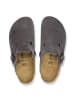 Birkenstock Leren clogs "Boston" grijs - wijdte N