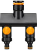Fiskars 2-Wege-Ventil "Comfort" in Schwarz/ Orange