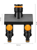 Fiskars 2-Wege-Ventil "Comfort" in Schwarz/ Orange