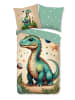 Good Morning Flanell-Bettwäsche-Set "Milo" in Beige/ Mint