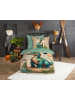 Good Morning Flanellen beddengoedset "Milo" beige/mintgroen