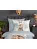 Good Morning Flanellen beddengoedset "Idun" lichtgrijs/wit