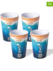 AWAVE 4er-Set: Trinkbecher in Blau - 300 ml