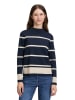 Betty Barclay Pullover in Dunkelblau/ Creme