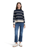 Betty Barclay Pullover in Dunkelblau/ Creme