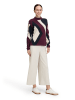 Betty Barclay Pullover in Dunkelblau/ Bordeaux/ Creme
