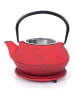 Echtwerk 4tlg. Set: Teekanne in Rot - 800 ml