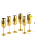 Echtwerk 6er-Set: Sektgläser in Gold - 250 ml