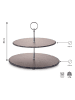 Echtwerk Etagere in Schwarz/ Silber - (H)40 cm