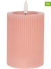 Clayre & Eef 2er-Set: LED-Kerzen in Rosa - (H)13 x  Ø 8 cm