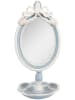 Clayre & Eef Tafelspiegel lichtblauw/wit - (B)14 x (H)28 cm