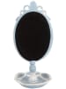 Clayre & Eef Tafelspiegel lichtblauw/wit - (B)14 x (H)28 cm