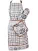 Clayre & Eef Kochschürze in Grau/ Hellbraun - (B)70 x (H)85 cm