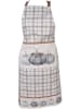 Clayre & Eef Kochschürze in Grau/ Hellbraun - (B)70 x (H)85 cm