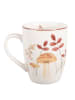 Clayre & Eef Tasse in Weiß/ Hellbraun - 350 ml