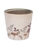 Clayre & Eef Bloempot beige/lichtbruin - (H)14 x Ø 15 cm