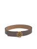Tory Burch Wende-Ledergürtel in Grau/ Hellbraun