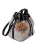 Lucky Bees Schoudertas crème/zwart - (B)25 x (H)22 x (D)16 cm