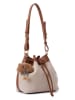 Lucky Bees Schultertasche in Creme/ Hellbraun - (B)25 x (H)22 x (T)16 cm