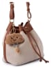 Lucky Bees Schultertasche in Creme/ Hellbraun - (B)25 x (H)22 x (T)16 cm