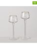 Boltze 2er-Set: Windlichter "Smola" in Transparent