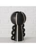 Boltze Vase ''Nanuka'' in Schwarz/ Weiß - (H)14,5 cm