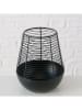Boltze Windlicht ''Melina'' in Schwarz - (H)18 x Ø 14,5 cm