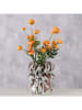 Boltze Vase ''Tocka'' in Weiß/ Braun - (H)20 x Ø 18,5 cm