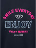 Zwillingsherz Bluza "Smile Everyday Enjoy" w kolorze granatowym