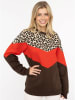 Zwillingsherz Sweatshirt "Konny" bruin/oranje