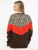 Zwillingsherz Sweatshirt "Konny" bruin/oranje