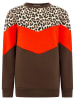 Zwillingsherz Sweatshirt "Konny" bruin/oranje