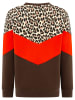 Zwillingsherz Sweatshirt "Konny" bruin/oranje