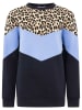 Zwillingsherz Sweatshirt "Konny" in Dunkelblau/ Hellblau