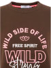 Zwillingsherz Sweatshirt "Wild Side" in Braun